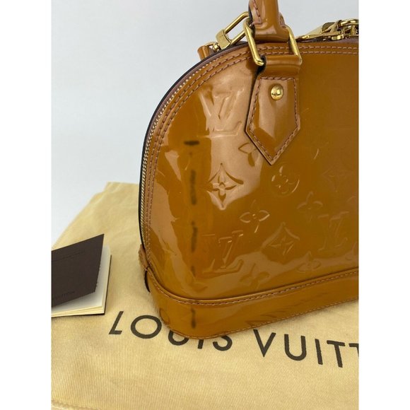 LOUIS VUITTON Alma BB Monogram Vernis Rose Velours  Hand Shoulder Bag - Picture 2 of 12